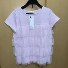 GU ティアードキリカエTシャツ　130