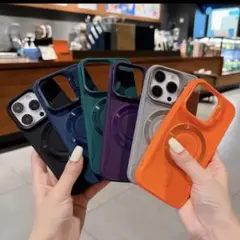 【新品】iphoneケース耐衝撃アクリルハード磁気ワイヤレス充電対応、多機種対応