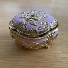 卵型オルゴール　アクセサリーボックス　ピンク　エリーゼのために