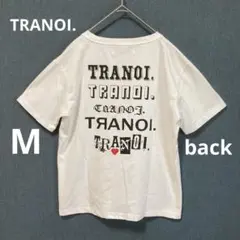 美品 TRANOI.トラノイ M バックロゴ プリント Tシャツ　半袖 白