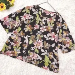 美品 MISSEL ミゼール 花柄 半袖 トップス ＬＬ