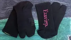 etavirp ソックス　ブラック　ピンク