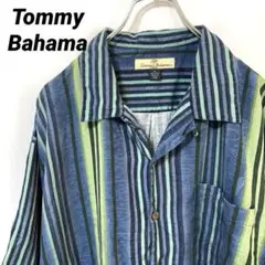 N-5545 Tommy Bahama アロハシャツ シルク ジャガード 蟹XL