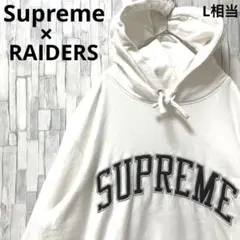 シュプリーム レイダースNFL パーカー スウェット 刺繍 ワッペン M 裏起毛