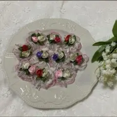 ♡巻きバラ付き二重のレースの可愛いモチーフ♡