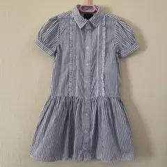 美品　ラルフローレン　ストライプ　ワンピース　120サイズ 半袖　フリル