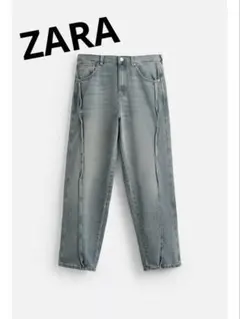 ZARA ステッチ入りバギーフィットジーンズ