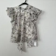 dazzlin フロッキーフリルフラワーブラウス　新品
