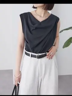 【未使用タグ付き】mysticオフショルフレンチTシャツ