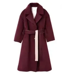 Herlipto Two Tone Belted Dress Coat