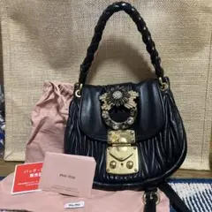 miumiu ビジュー マトラッセショルダーバッグ 美品