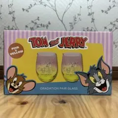トムとジェリー グラデーションペアグラス PINK×YELLOW