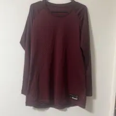 Mizuno Pro エンジ 長袖アンダーシャツ KUGEKI XOサイズ