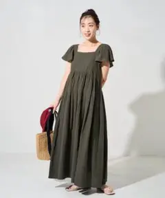 【販売終了商品】インド ダブルガーゼ バックリボン ワンピース
