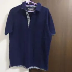 サイズL　CONTRIRM ネイビー ポロシャツ 半袖