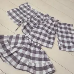 チェック　浴衣　95cm