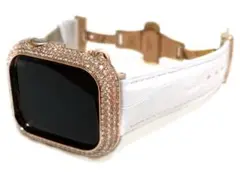 ROZE ☆AppleWatchキラキラカバーケースアップルウォッチレザーベルト