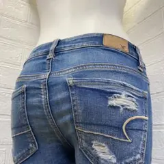 【美品】　AMERICANEAGLE JEGGING クラッシュスキニー　2