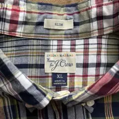 jcrew ジェイクルー マドラスチェック ボタンダウン長袖シャツ　XL
