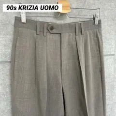 Y2k90s KRIZIA UOMOクリツィア　スラックス　グレー　アルミジップ