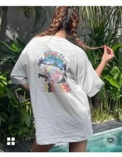 ROXY ビッグシルエットTシャツ　ライトグレー