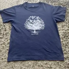 mont-bell 木のモチーフ Tシャツ XS ネイビー