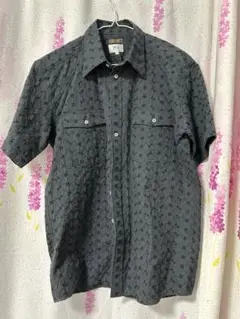AJ 半袖シャツ LL 黒刺繍 未使用に近い ５時間タイムサービス
