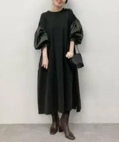 BEARDSLEY ビアズリー　コンボスリーブワンピース　FREE