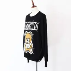 モスキーノ レディース ニット セーター くまちゃん ベア ブラック Mサイズ
