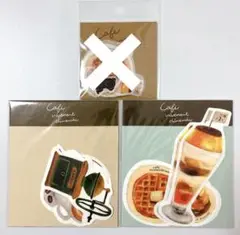カフェヴィヴモンディモンシュ ダイカット レターセットコラージュ・デコ