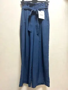 【値引き】Oeillet ダークブルー ガウチョパンツ