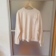 無印良品　スムース編み　長袖ワイドTシャツ　MーL