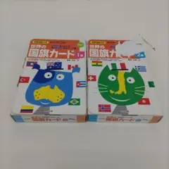 き16 KUMON 世界の国旗カード 1・2冊セット