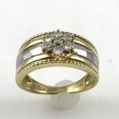K18 プラチナ pt900 リング ダイヤ0.25ct 8.5号 4.51 g