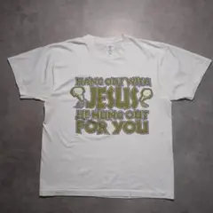 90s キリスト ファニーメッセージ ホワイトTシャツ Lサイズ USA製