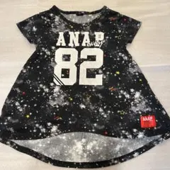 140 ANAP way 女の子　黒　Tシャツ