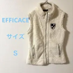アイボリー ファー素材 ジップアップベスト