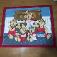 熊柄の布 生地 92cm×75cm くまさん