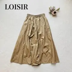 【ロワズィール】フレアパンツ（M）ワイド スカンツ ウエストゴム シンプル 無地