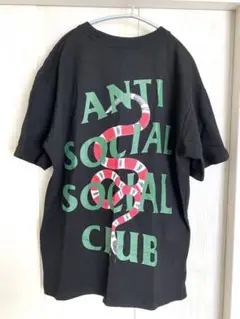 ANTI SOCIAL SOCIAL CLUB　プリント半袖Tシャツ　ヘビ