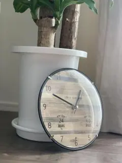 木目調 掛時計 30cm 【単三電池2つ付き】