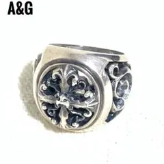 極美品 A&G エーアンドジー　リング　アラベスク 透かし彫り シルバー925