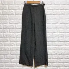 【美品】MaxMara ウール混ワイドパンツ 36 イタリア製 グレー
