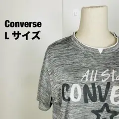 0026 CONVERSE Tシャツ　L　コンバース スポーティ グレー