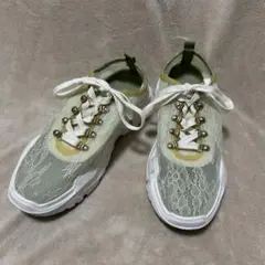 RANDA ストレスフリー ソフトレーススニーカー グリーン
