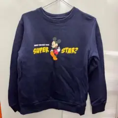 ディズニー ミッキーマウス スウェット ネイビー 裏パイル生地