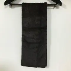 美品！DOLCE&GABBANA リアルラビットファー茶ヘリンボーンマフラー