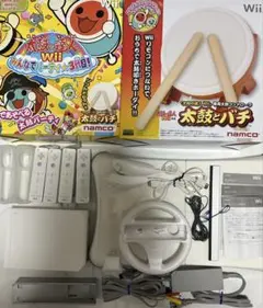 【動作確認済】Wii体感セット WiiFitバランスボード＋太鼓＋ソフト付！