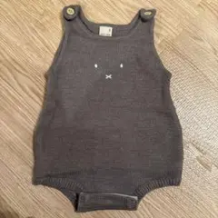 petitmain ミッフィー　ニットロンパース　80センチ　ブラウン