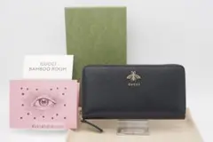 GUCCI ラウンドファスナー長財布 アニマリエ ジップアラウンドウォレット 黒